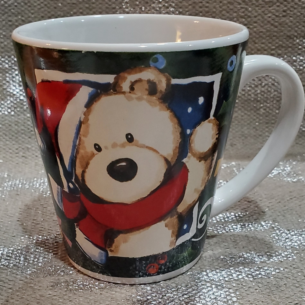 Christmas teddy bear mug  8 oz ceramic mug